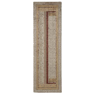 Alvin Hand Knotted Woollen and Silk Runner By Tarun Tahiliani