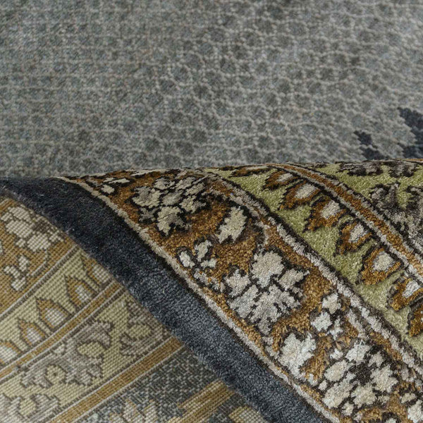 Nishat Bagh-Cv Hand Knotted Woollen And Silk Rug By Anju Modi