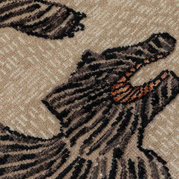 Vyaghra Hand Knotted Woollen And Viscose Rug