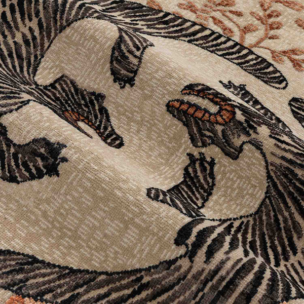 Vyaghra Hand Knotted Woollen And Viscose Rug