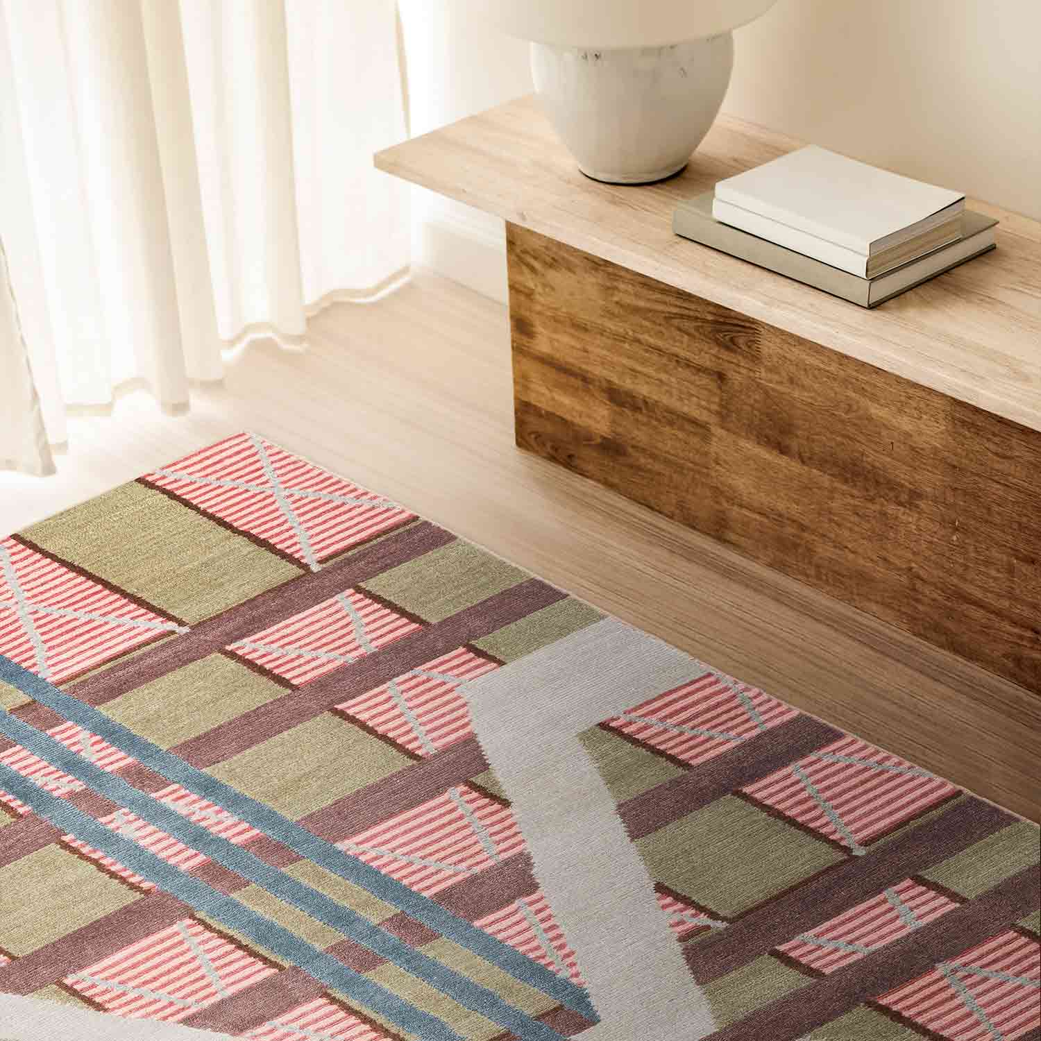 X And Y Hand Knotted Wool Rug By Shripal Munshi