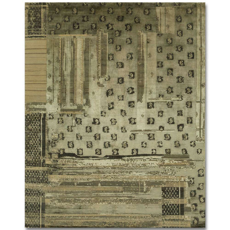 Auric Hand Knotted Woollen And Silk Rug by Abraham & Thakore