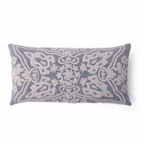 Eliza Chikan Embroidered Cotton Lumbar Cushion Cover
