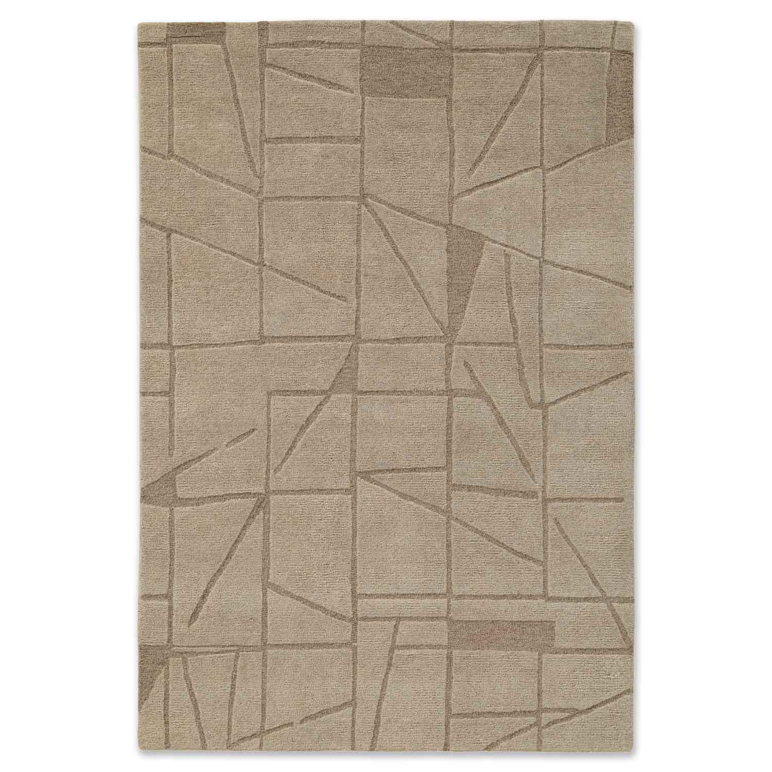 Gridlines Hand Tufted Woollen And Viscose Rug