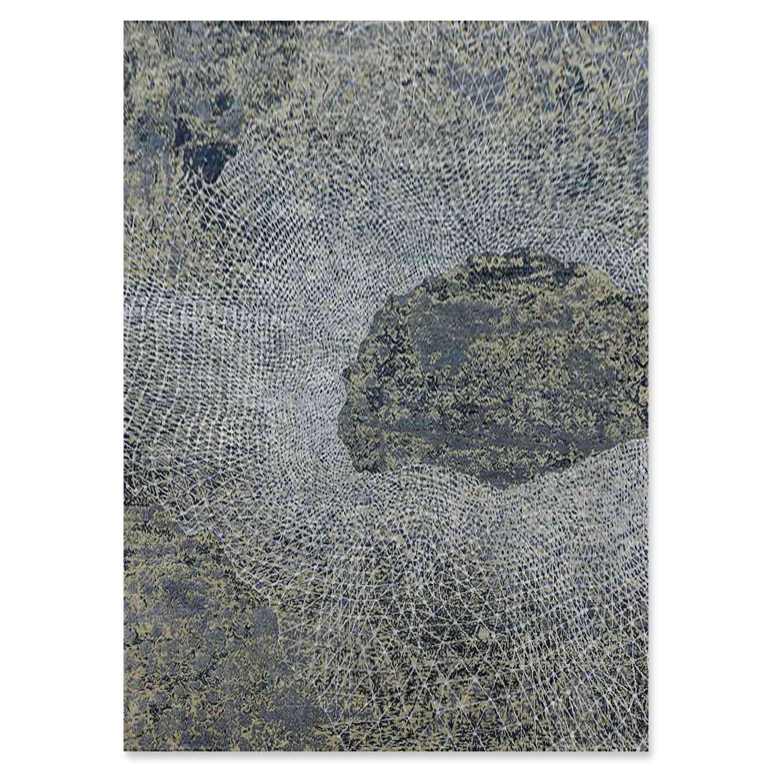 Muddle Hand Knotted Woollen And Viscose Rug