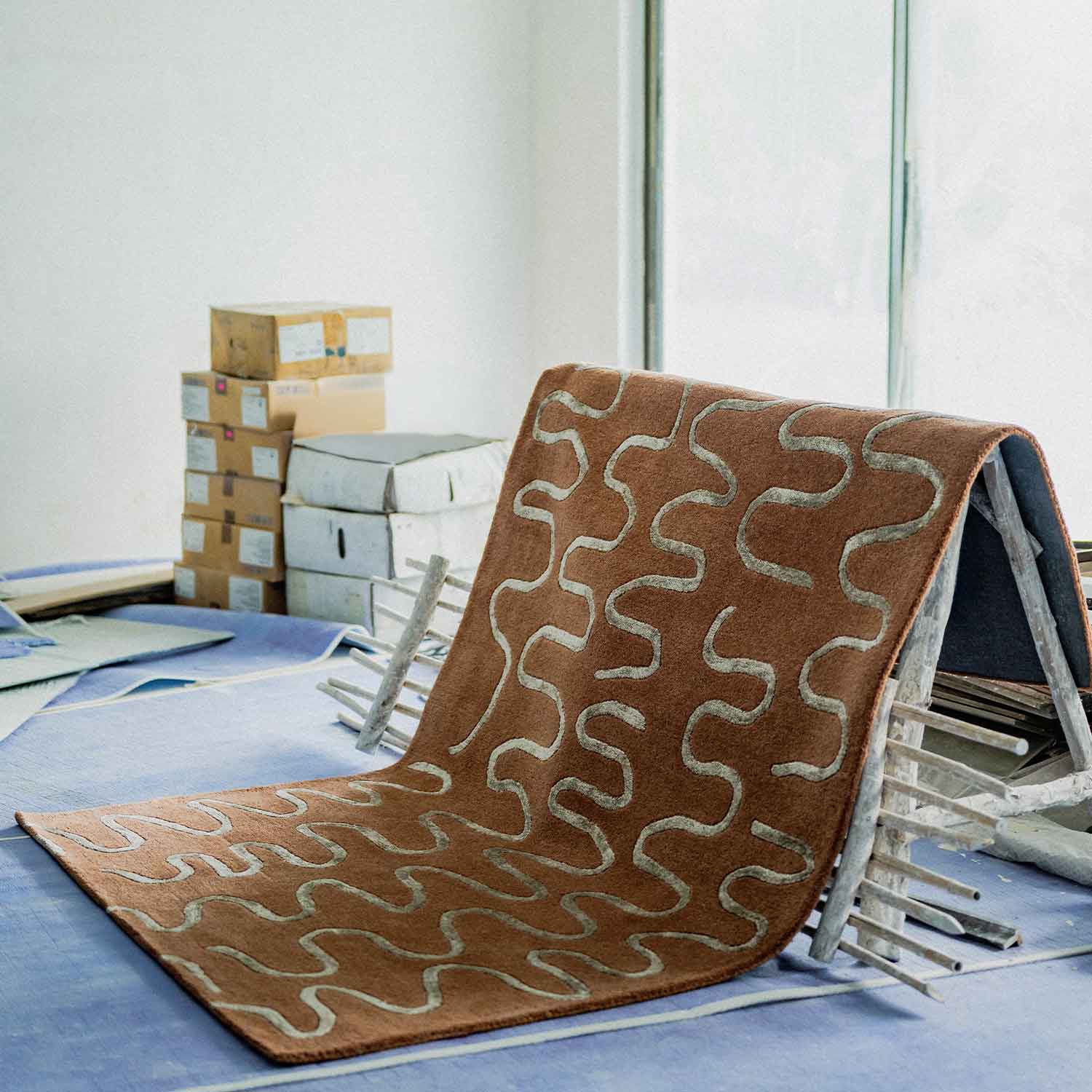 Roux Hand Tufted Woollen And Viscose Rug