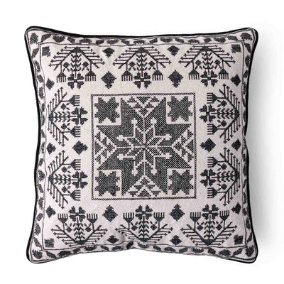 Sara Embroidered Dori Piping Cushion Cover