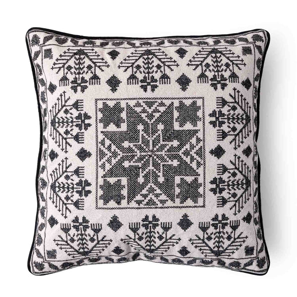 Sara Embroidered Dori Piping Cushion Cover
