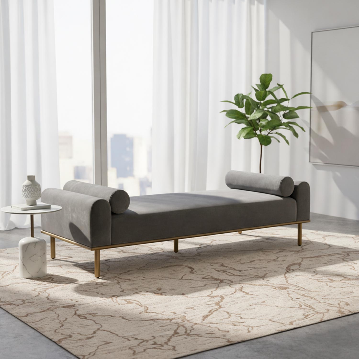 Arthur Daybed- Blush Grey