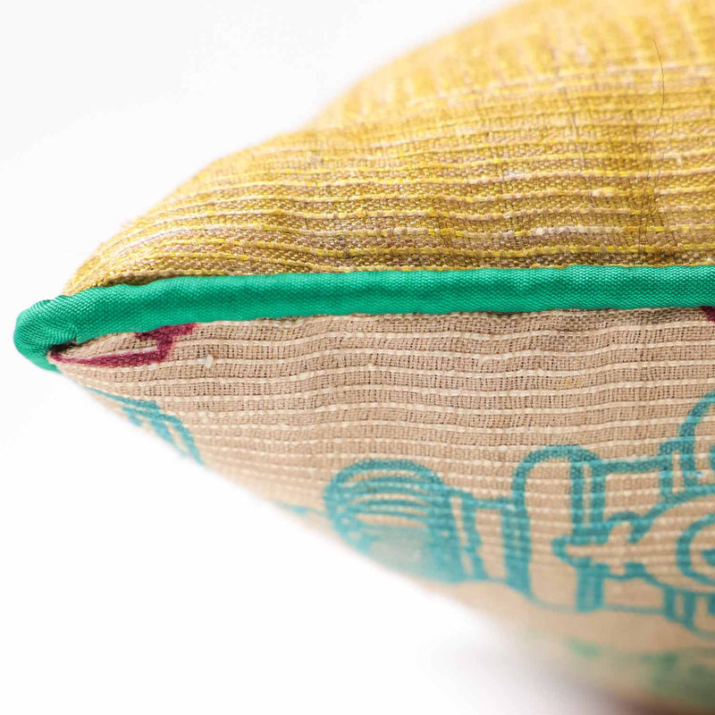 Lucendra Tassar Silk Digital Printed Cushion Cover By Mariella Ienna