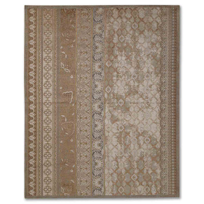 Sepia Hand Knotted Woollen Viscose And Silk Rug By Tarun Tahiliani