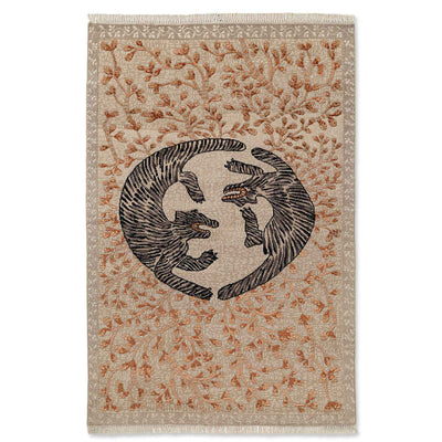 Vyaghra Hand Knotted Woollen And Viscose Rug
