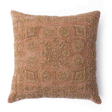 Rosewell Cotton Velvet Chikan Embroidered Cushion Cover