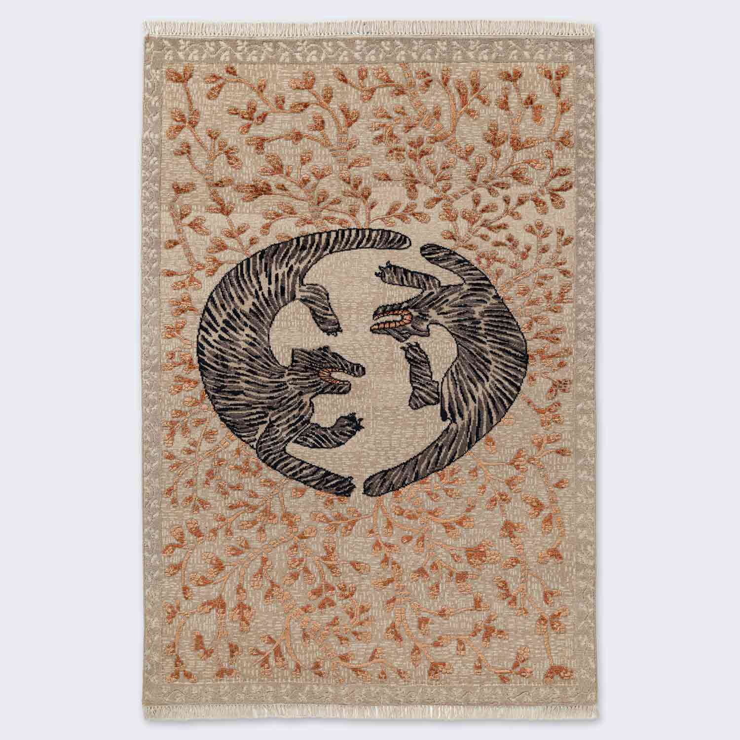 Vyaghra Hand Knotted Woollen And Viscose Rug