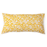 Daisy Block Printed Cotton Lumbar Cushion Cover