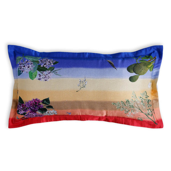 Shore Digital Printed Woollen And Silk Lumbar Cushion By Mariella Ienna
