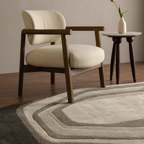 Pitthu Hand Tufted Woollen And Viscose Rug