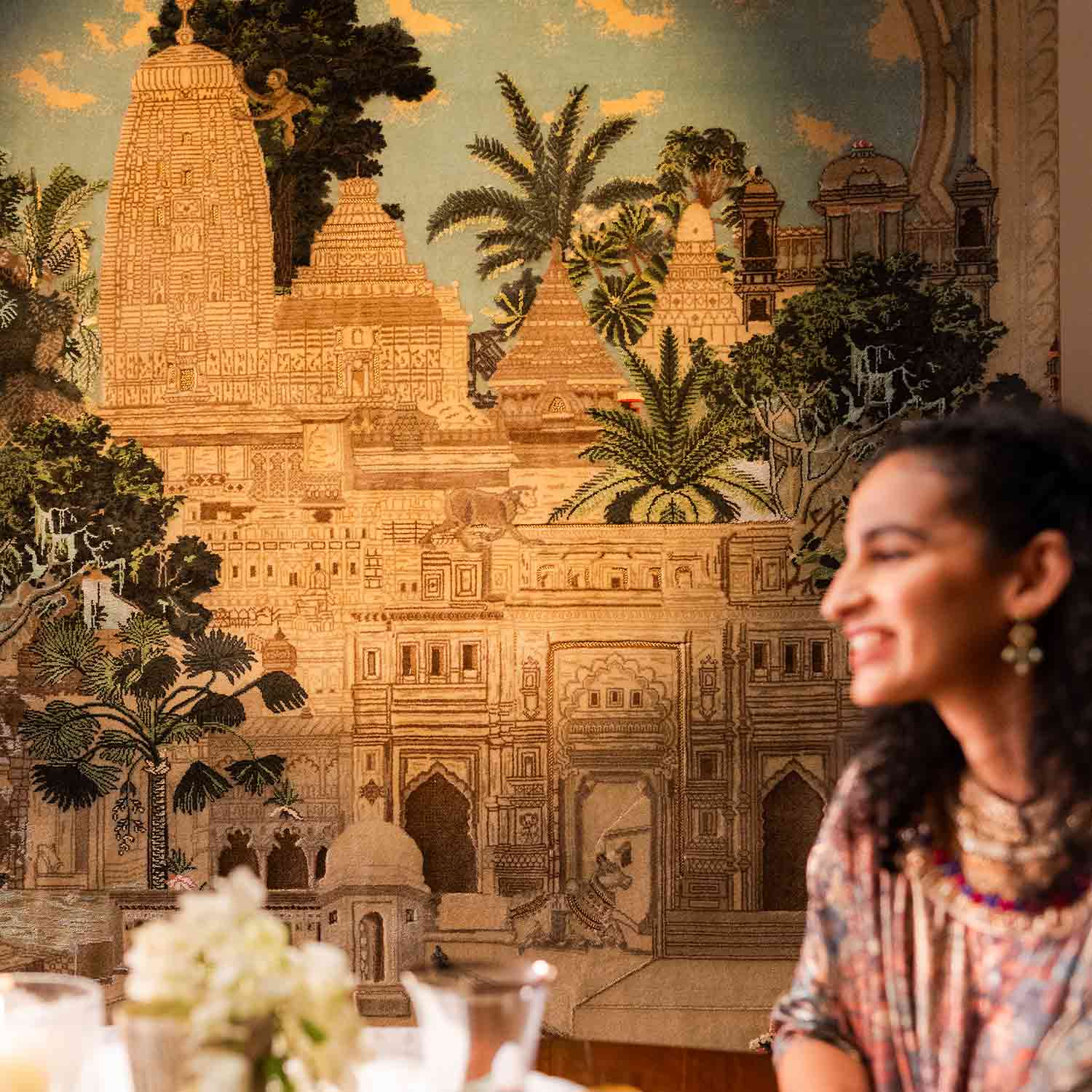 Journey Within Hand Knotted Woollen And Viscose Rug By Anita Dalmia