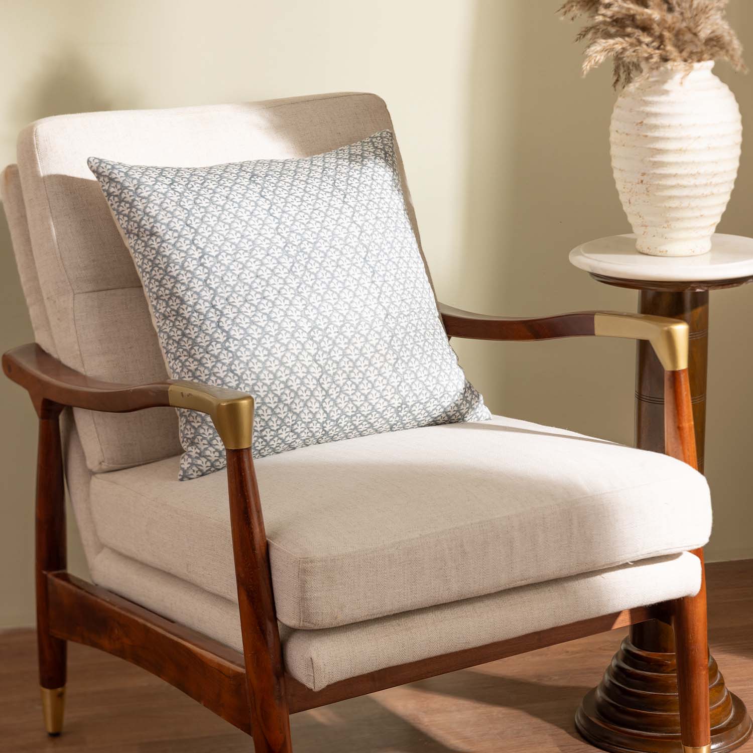 Cotton Handblock Printed Fall Cushion Cover