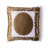 Raha Embroidered Gold Cushion Cover