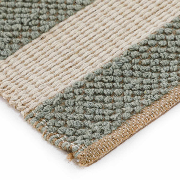Striped Jute Flat Weave Dhurrie