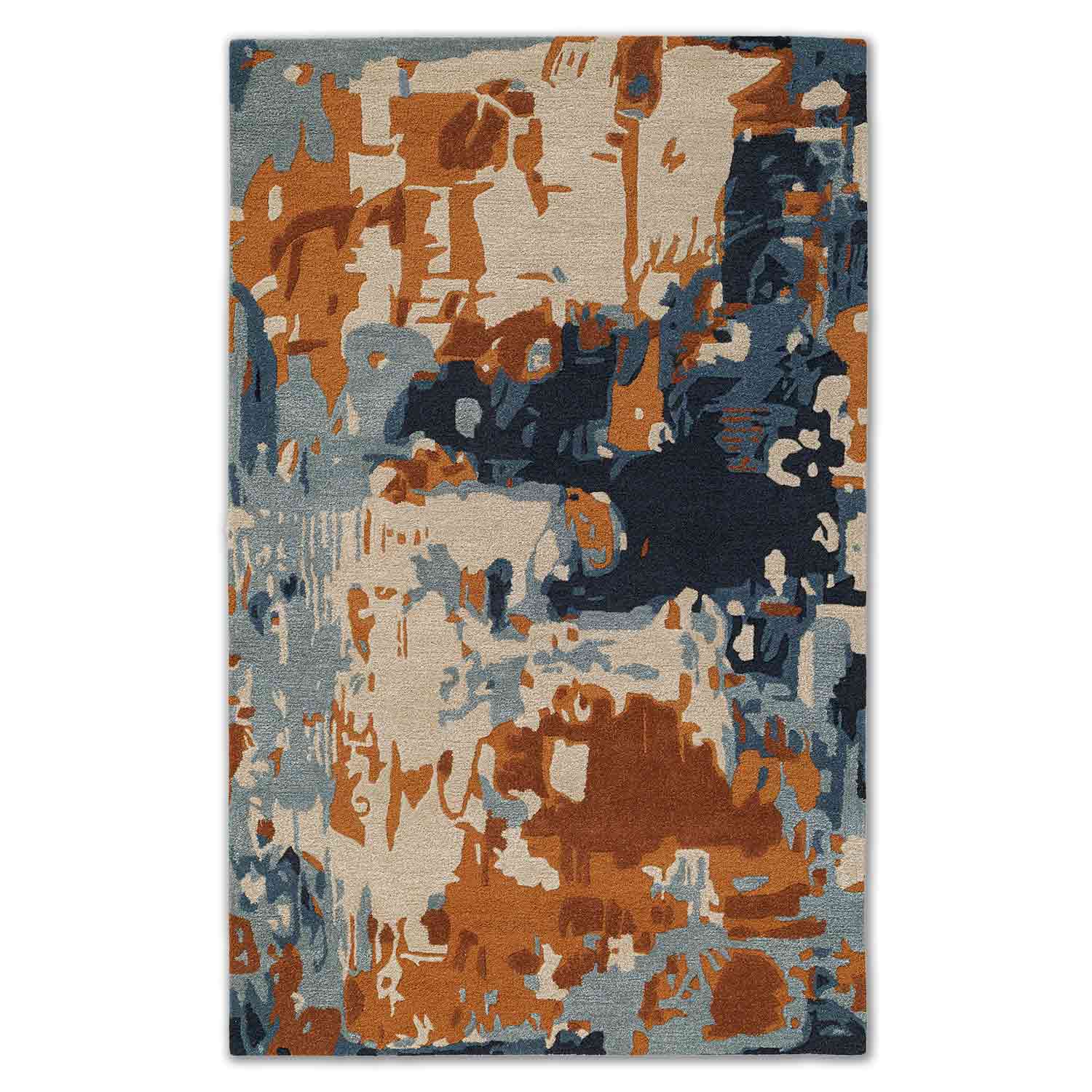 Chrome Hand Tufted Woollen And  Viscose Rug