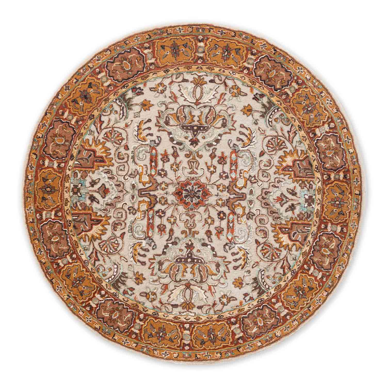 Negin Hand Tufted Woollen And Viscose Round Rug