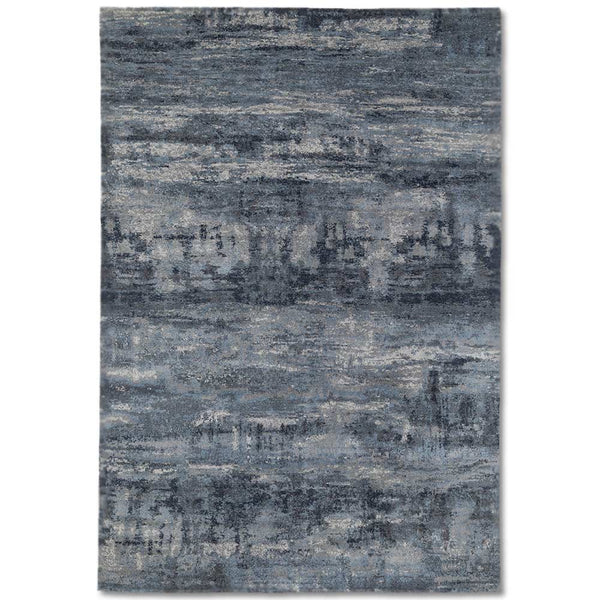 Deep Blue Hand Knotted Woollen Rug