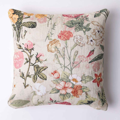 Garden Floral Digital Printed Cotton Cushion Cover