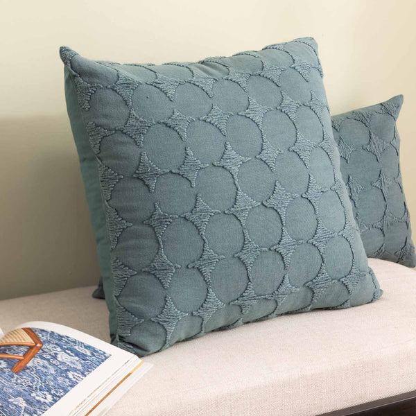 Star-Light Cotton Embroidered Cushion Cover