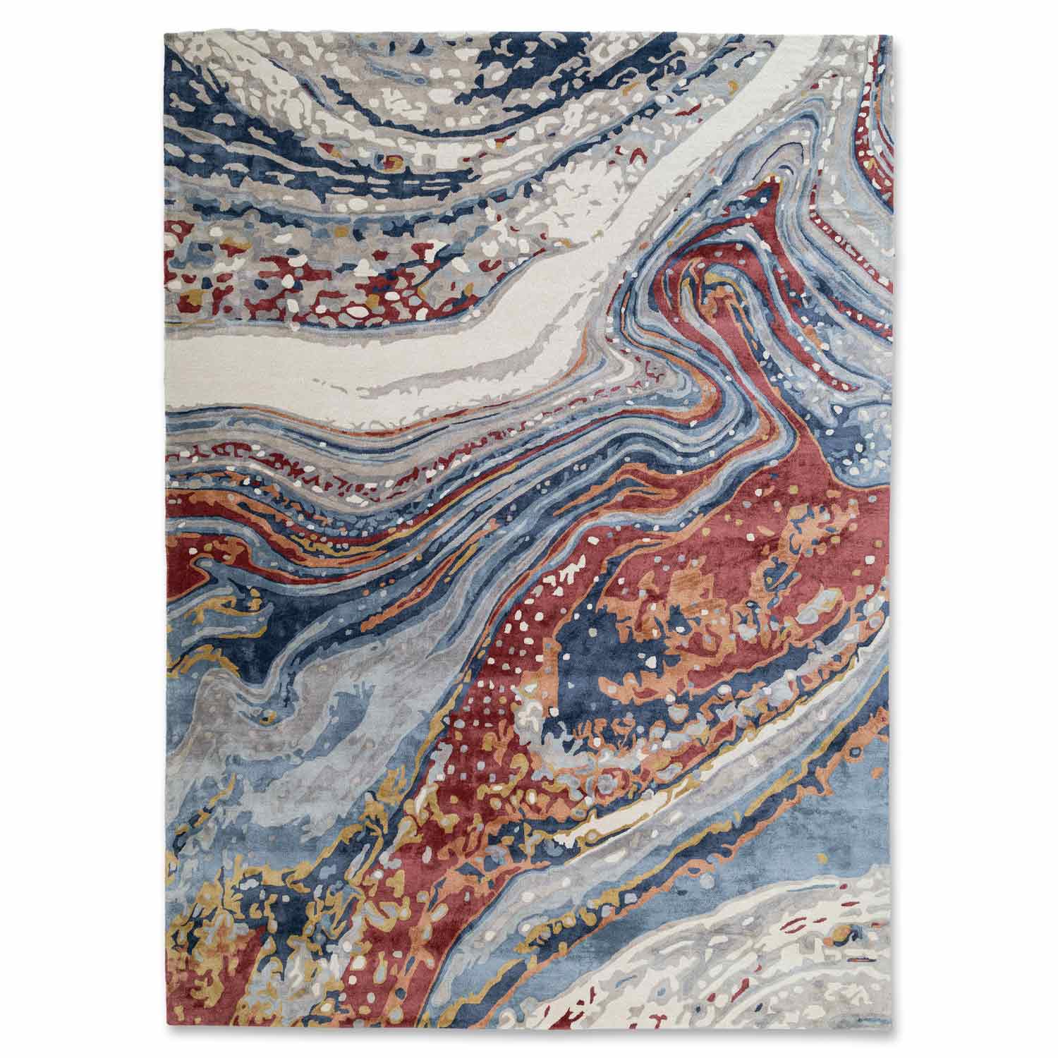 Tessera Hand Tufted Woollen And Viscose Rug