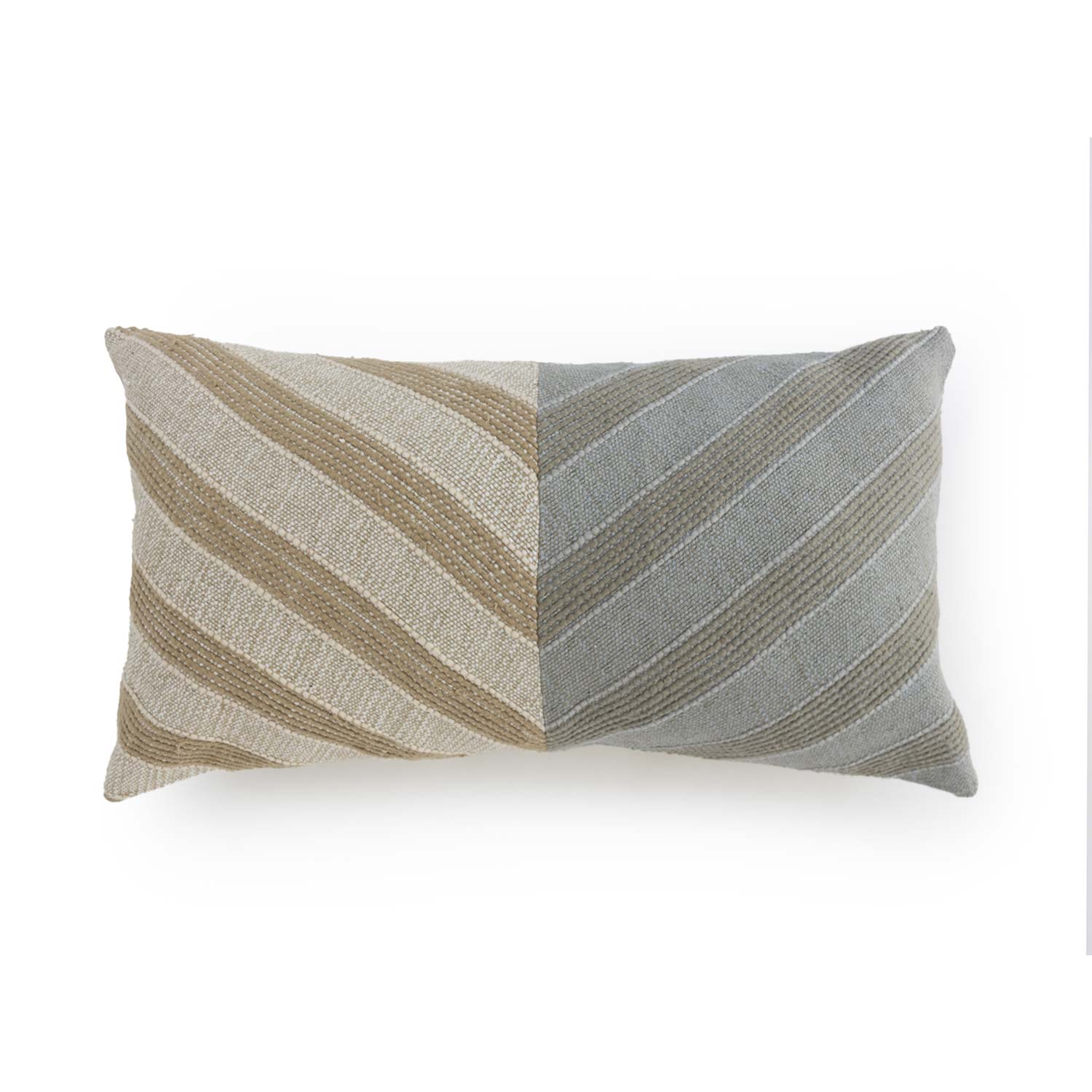 Cotton Handloom Colorblock Fore-ward Lumber Cushion Cover