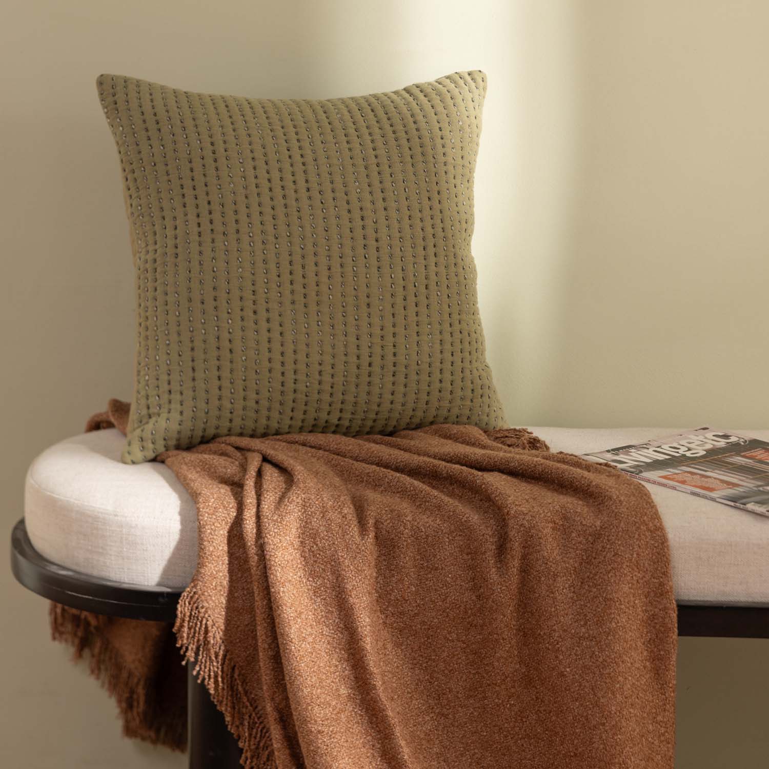 Cotton Jacquard Dusk Cushion Cover