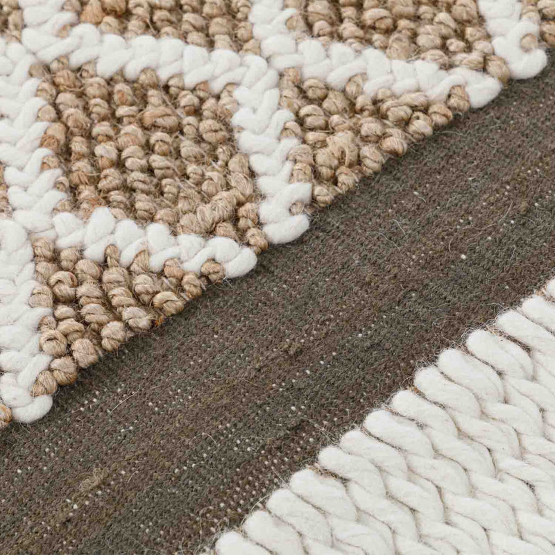 Fusion Flat Weave Wool And Jute Dhurrie