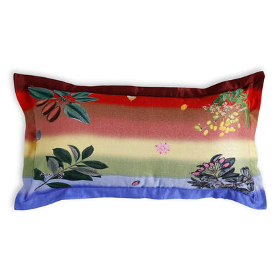 Botanism Digital Printed Woollen And Silk Lumbar Cushion By Mariella Ienna