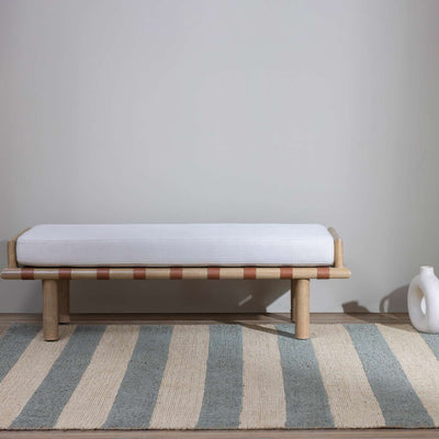 Striped Jute Flat Weave Dhurrie
