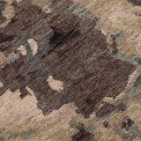 Ink on Canvas Hand Knotted Woollen And Silk Rug