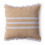 Shine Striped Linen Cushion Cover with Fringe