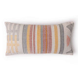 Nomadica Woven Stripes Cotton Chambray Lumbar Cushion Cover