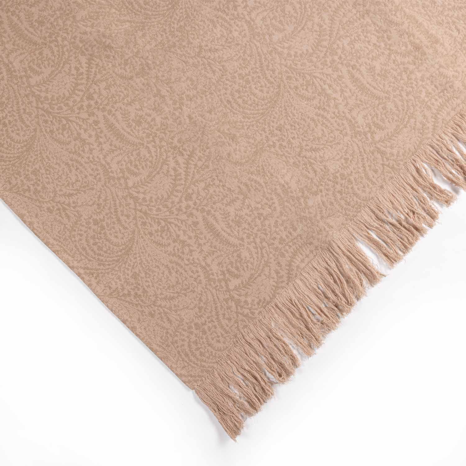 Biscuit Cotton Dobby Design Throw