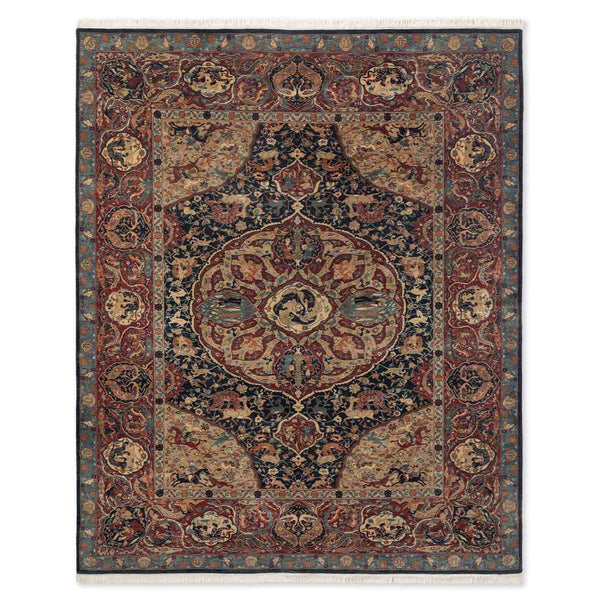 Hunting-X Hand Knotted Woollen Rug