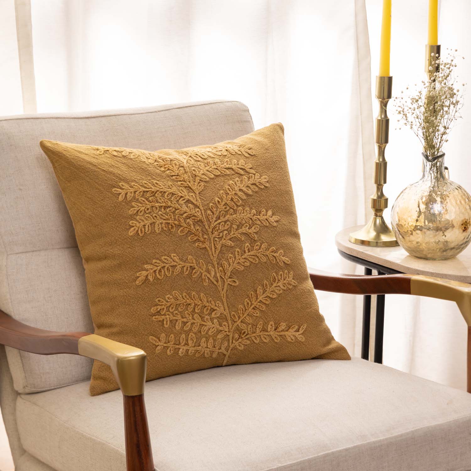 Cotton Embroidered Zyra Cushion Cover