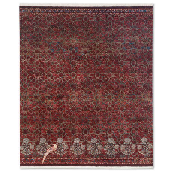 Gulzar Hand Knotted Woollen And Silk Rug by JJ Valaya