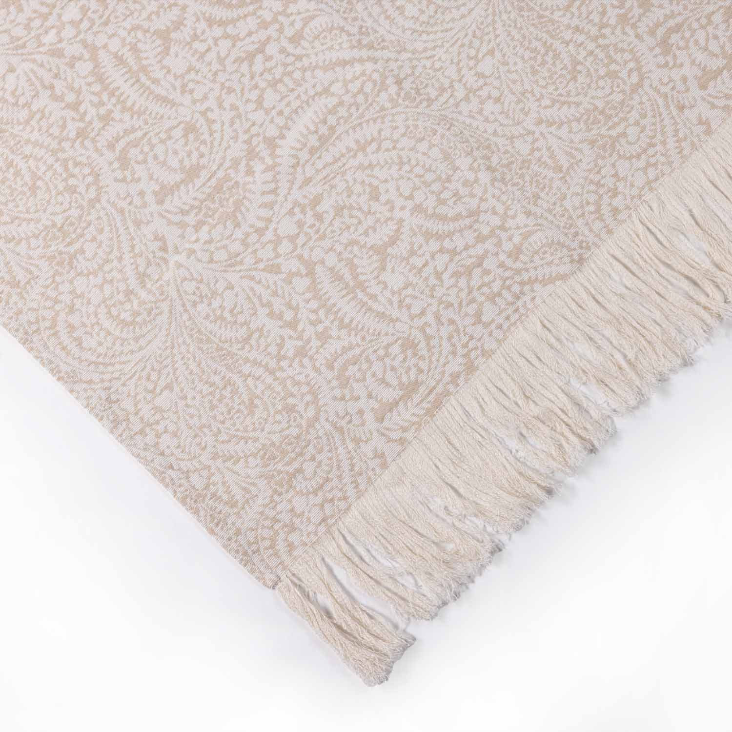 Nutmeg Cotton Jacquard Throw