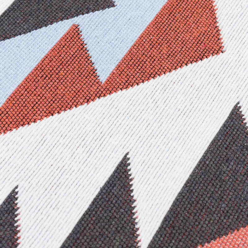 Mountain Recycled Cotton Printed Reversible Kilim