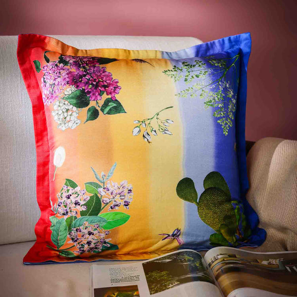 Shore Digital Printed Woollen And Silk Cushion By Mariella Ienna