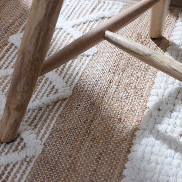 Cave Flat Weave Jute & Wool Dhurrie