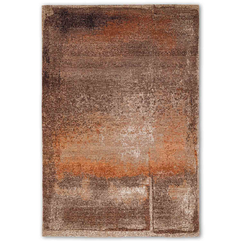 Auburn Hand Knotted Woollen And Silk Rug