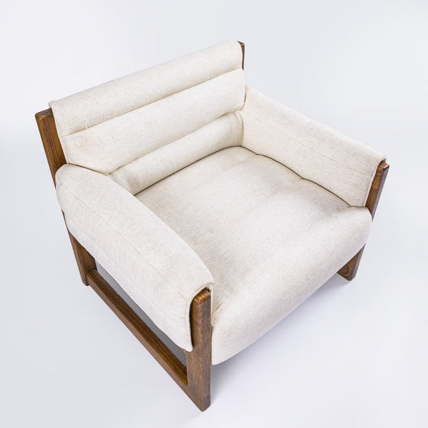 Loose Oak Lounge Chair - White