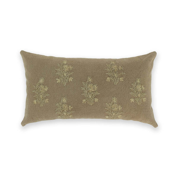 Kosha Cotton Hand Embroidered Lumbar Cushion Cover